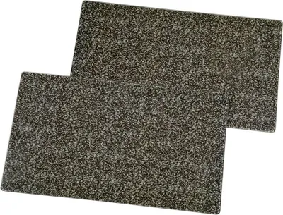 Two rectangular cutting boards with a granite pattern are shown on a white background.