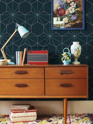 Produktbild von Coloray Fototapete 152x104 cm Latextapete Magicstick - Hexagontrianz geometrisch