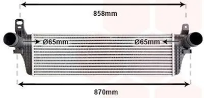 Produktbild von VAN WEZEL 58004313 Ladeluftkühler LLK für VW Transporter V Bus (7HB, 7HJ, 7EB, 7EJ, 7EF, 7EG, 7HF, 7EC) Turbo Intercooler