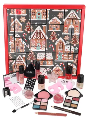 Produktbild von Beauty Adventskalender Glow 24 Überraschungen zum Schminken und Stylen im trendigen Puzzle-Adventskalender mit veganer Kosmetik
