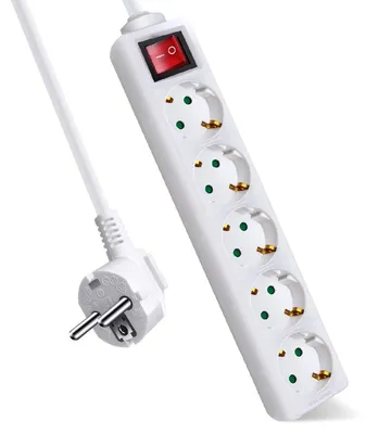 Produktbild von EXTRASTAR Steckdosenleiste, Steckdosenadapter, Verteilersteckdose mit 5 Steckdos