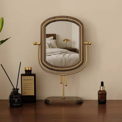 Produktbild von Ovaler Tischspiegel mit Standfuß für Make-up