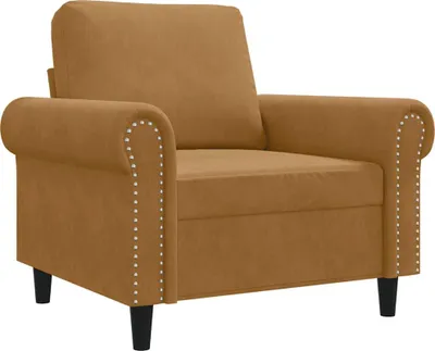 Produktbild von vidaXL Sessel Braun 60 cm Samt