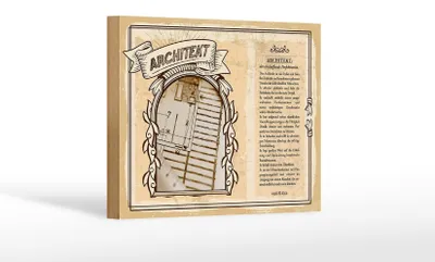 Produktbild von Holzschild Berufe 18x12 cm Architekt Perfektionist Stylist