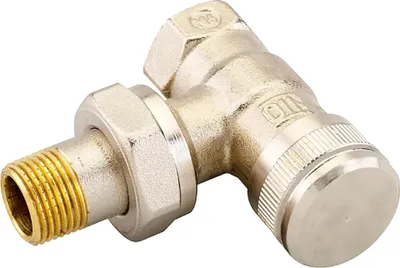 Obrázek produktu pro Danfoss zpětná šroubení RLV 10 R 3/8, rohová, poniklovaná, 1 ks.