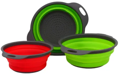 Image de Ensemble de 3 passoirs pliables Royalty, en silicone