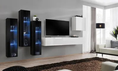 Image de Mur de salon RIONATA 13 – noir / blanc