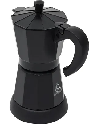 Elektrischer Espressokocher - Moka-Kocher - 300 ml - 480 W - EU-Stecker 220–240 V - Aluminium - Sicherheitsventil 4 MPa - Sockel mit 1 m Kabel - Schwarz