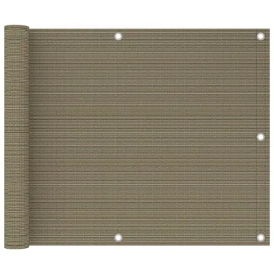 Imagen del producto de Living Store: Panel divisor para balcón, color taupe, 75 x 500 cm, fabricado en HDPE