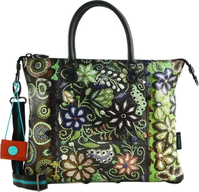 Produktbild von Gabs Schultertasche Umhängetasche G3 Plus Shoulderbag Ricamo Fiore Verde mehrfarbig