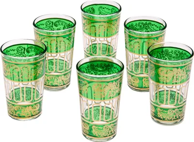 Obrázek produktu pro 6x Orient Tea Glass Lamia Green - sada 6 sklenic na čaj