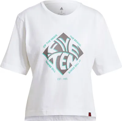 Produktbild von Five Ten Cropped Graphic Kurzarm-t-shirt Weiß M Frau Weiß M
