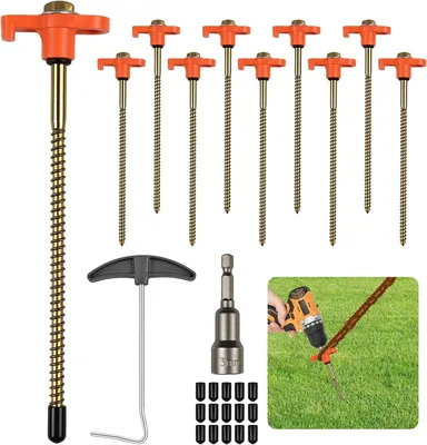 Produktbild von Schraubheringe 20,5 cm, 12 Stück, Stahl, für Camping