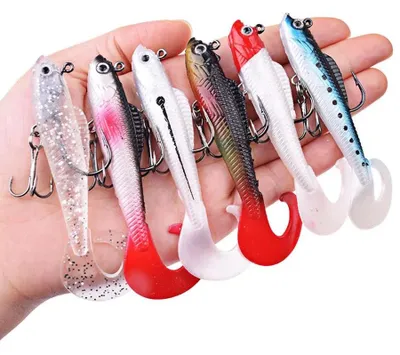 Obrázek produktu pro Rybářské nástrahy, měkký silikon, 6 ks, MC, 90 mm