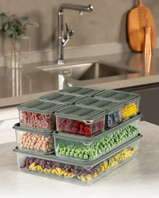 Image de Hermia Concept, YBLLA9LU - Vert, ensemble de boîtes de rangement (9 pièces), 100 % PLASTIQUE, vert, 9 x 5 x 7 cm