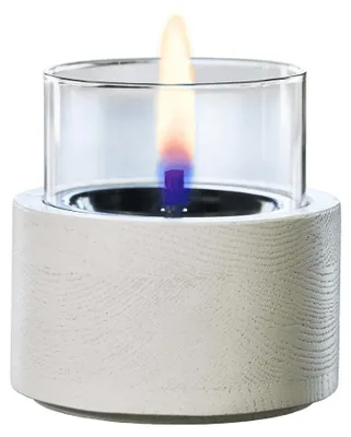 Produktbild von Tenderflame Lotus 12 Weiß - Tischkamin Tischfeuer Indoor, Bioethanol-Alternative mit Tenderfuel, dekoratives Deko-Feuer für Wohnzimmer, Tisch und Balkon