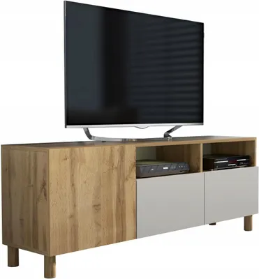 Zdjęcie produktu dla szafka rtv pod telewizor 150cm dąb wotan kaszmir na nóżkach