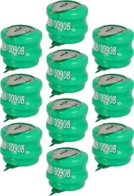 Produktbild von vhbw 10x NiMH Ersatz Knopfzellen-Akku (80 mAh, 2,4 V, NiMH)