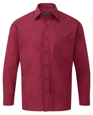 Image de Chemise Premier pour homme à manches longues LT5998 (45,5 cm) (bordeaux)