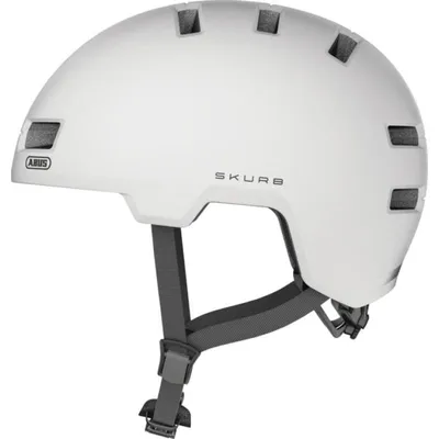 Immagine prodotto di ABUS casco da città Skurb - Robusto casco da bici per uso quotidiano, skating, BMX o longboard - bianco, taglia M (55-59 cm)