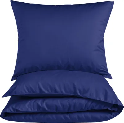 Produktbild von Renforce Bettwäsche 135x200 Navy einfarbig