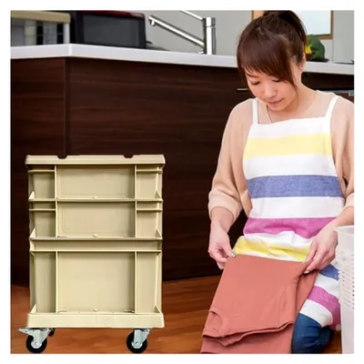 Imagen del producto de Cajas de almacenamiento apilables – Contenedores robustos de gran capacidad | Cajas de almacenamiento con tapa y ruedas para organizar – Ideales para el hogar, el taller, el jardín, herramientas, juguetes, libros
