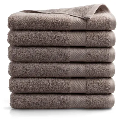 Produktbild von DoubleDry Hotel Kollektion Badetücher Set - 6 Teilig - 100% Baumwolle - 500 g/m² - Weich - 70x140 cm - - Nougat