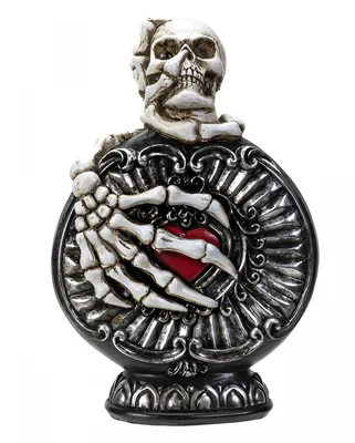 Produktbild von Dekorative Giftflasche mit Totenkopf & Herz 20 cm