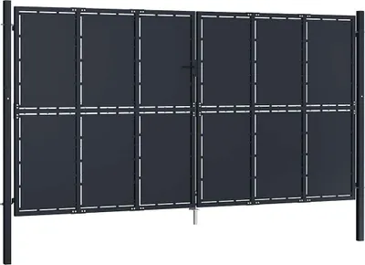 Obrázok produktu pre vidaXL Oceľová záhradná brána 400 x 175 cm antracitová
