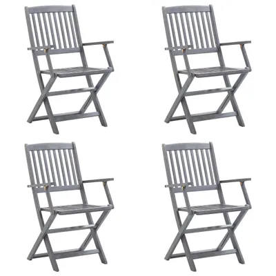 Produktbild von VidaXL 3064534, Terrasse, Gepolsterter Sitz, Akazienholz, Blau, Polyester, 540 mm