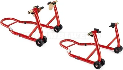 Produktbild von STTKW MONTAGESTÄNDER Set RicambiWeiss Motorradständer Motorradheber 2 - er Set vorne und hinten