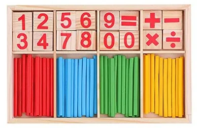 Produktbild von Ein hölzernes Lernspielzeug mit Zählstäbchen für Kinder