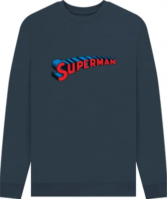 Obrázok produktu pre Superman - "Oficiálna" mikina pre mužov/ženy Uni, logo PN2122 (S) (Dark Navy Blue)