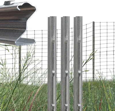 Produktbild von Z-Profil Zaunpfosten 200 cm feuerverzinkt 10x Zaunpfähle 1,5 mm  Stärke gestanzte Haken Forstprofil