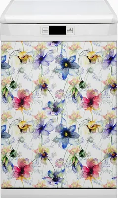 Produktbild von Magnet Folie für Geschirrspüler Magnete  Geschirrspüle Magnet für Spülmaschine 45x80 cm Nachbildung - Feldblumen