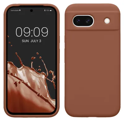 Zdjęcie produktu dla etui na telefon komórkowy kwmobile do Google Pixel 8a, do Pixel 8a - silikonowe etui - bezprzewodowe ładowanie - Mocha