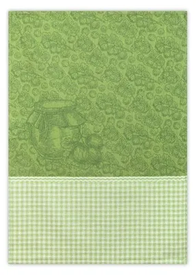 Immagine prodotto di Strofinaccio da cucina, 100% cotone, alta qualità, tessuto jacquard, 50x70 cm, motivo: grosseto, colore: verde