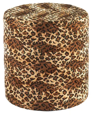 Produktbild von Kobolo Sitzpouf Pouf Hocker - LEO - braun - mit Applikationen