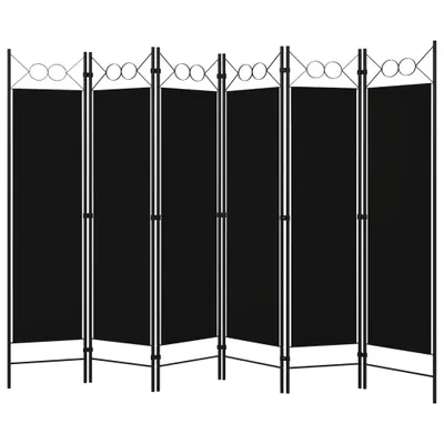 Immagine prodotto di Paravento a 6 Pannelli Nero 240x180 cm