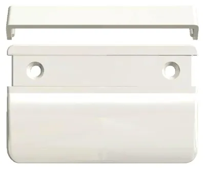 Produktbild von Eckiger Balkontürgriff für den Außenbereich, reinweiß RAL 9010 70x50x12