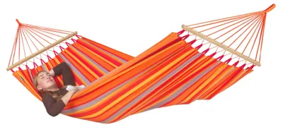 Produktbild von La Siesta Single-Hängematte ALISIO toucan orange Einzel-Stabhängematte Outdoor