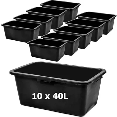 Produktbild von Mortar Box Mörteltrog 10 stck aus Kunstoff 40 L Mörtelwanne 72 cm Mortar Tray Mörtelkasten zum Anmischen von Mörtel