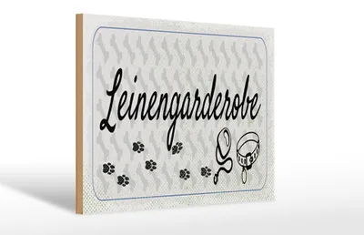 Produktbild von Holzschild Spruch 12x18 cm Leinengarderobe Schild