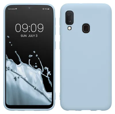 Produktbild von kwmobile Handyhülle für Samsung Galaxy A20e Hülle - TPU Case - Kabelloses Laden - Schutzhülle Cover in Hellblau