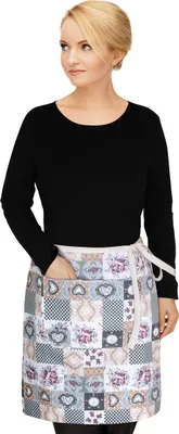 Obrázek produktu pro Kuchyňská zástěra DITA - do pasu - 68x50 cm - Šedá