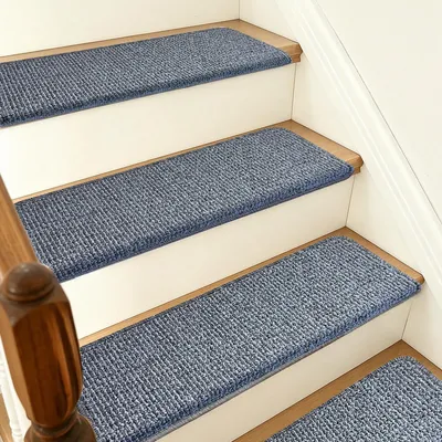 Antirutsch-Treppenstufen, 15 Stück, für Holztreppen, grau