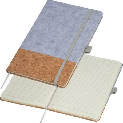 Produktbild von Notizbuch / DIN A5 / aus Kork und Filz / 160 linierte Seiten