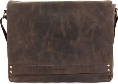 Produktbild von bruno banani Leder Umhängetasche Aktentasche mit Laptopfach Hunter Postbag Brown braun