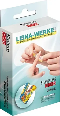 Produktbild von LEINA Pflaster Set "Kinder" 20-teilig bunte Motive wasserabweisen
