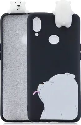 Produktbild von Für Samsung A10S A20S Farbe Malerei 3D Cartoon Tier Full Protective Soft TPU Mobiltelefon Fall schwarz